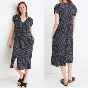Madewell Easy Midi Dress in Spring Fling Large Petite